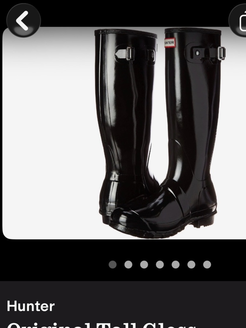 Hunter Tall Gloss Rain Boots in Black